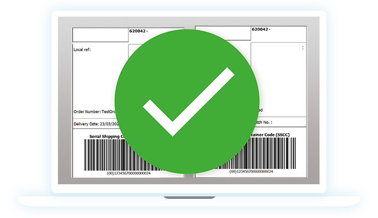 Advanced Shipping Notice (ASN) example on laptop screen